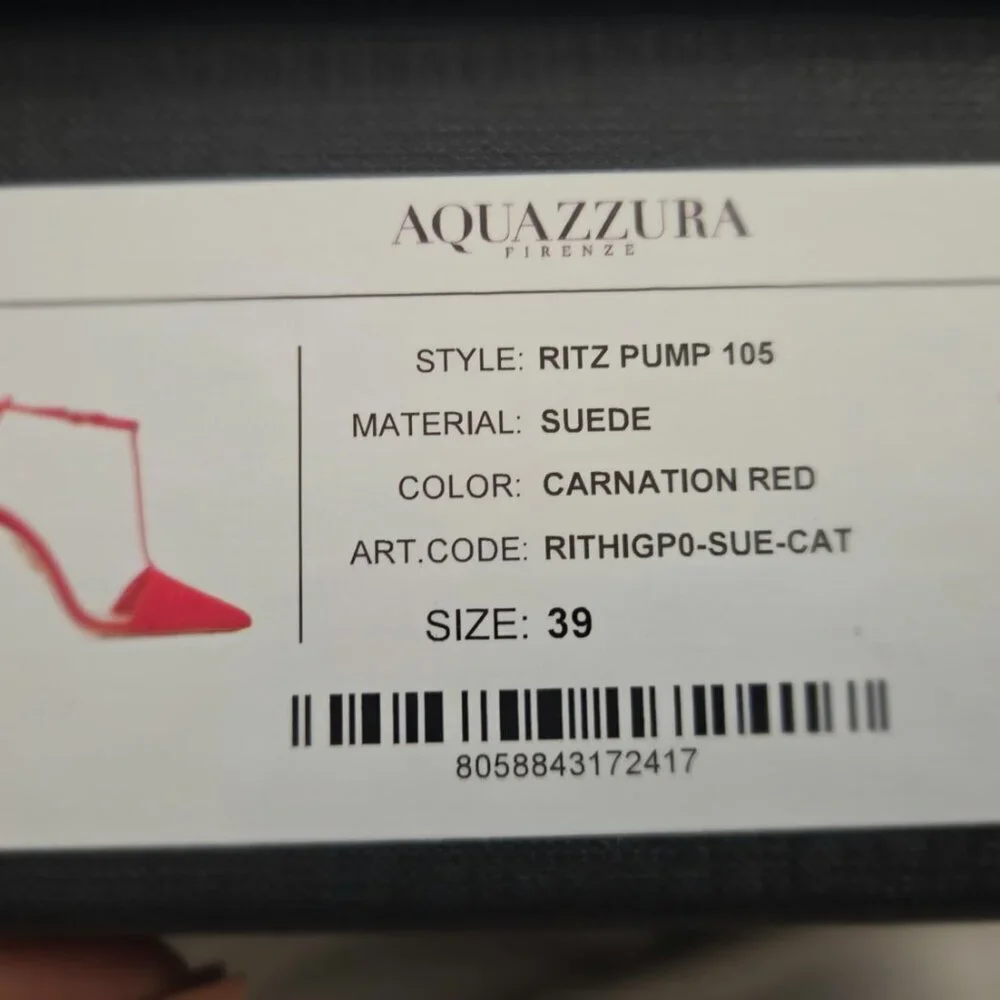 Aquazzura | Ritz Pump 105 | Carnation Red | Size 39/8.5 | Used